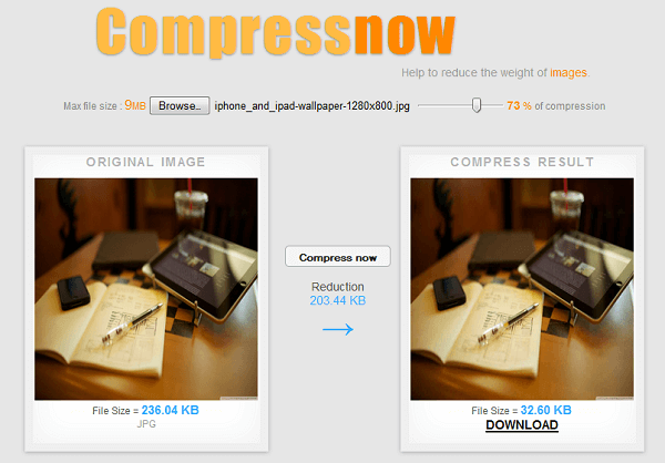 compressnow - ứng dụng tối ưu hình ảnh online