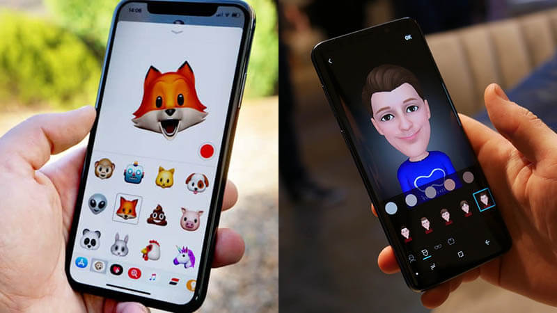 so sánh AR Emoji và animoji