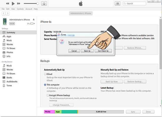 Hướng dẫn cách Restore iPhone qua iTunes