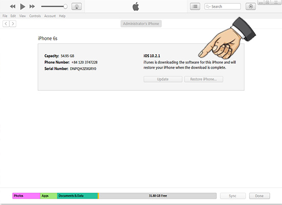 Hướng dẫn cách Restore iPhone qua iTunes 6