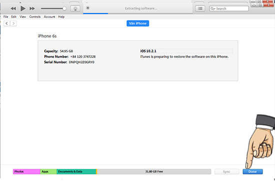 Hướng dẫn cách Restore iPhone qua iTunes 7
