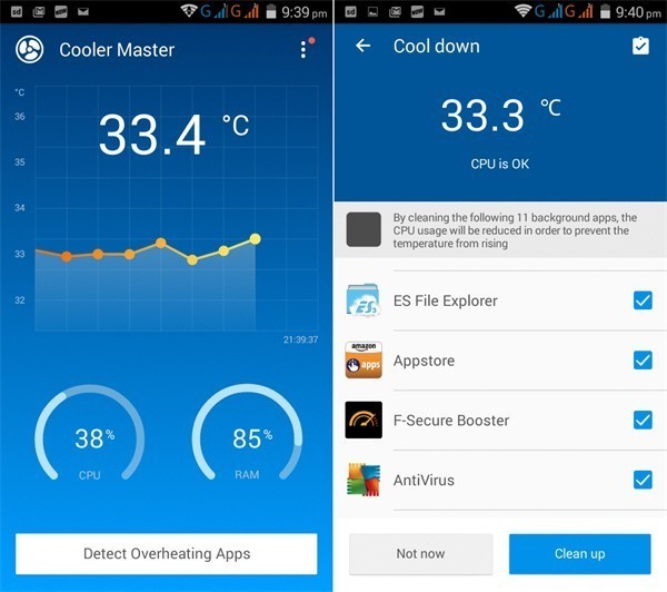 Ứng dụng làm mát điện thoại Android Cooler Master