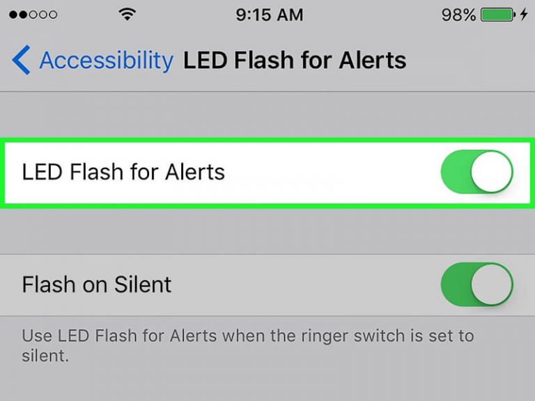 Cài đặt tính năng thông báo cuộc gọi đến nháy đèn Flash