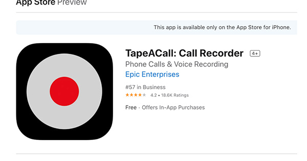 Ghi âm cuộc gọi trên iPhone bằng phần mềm TapeACall Pro