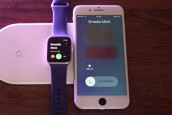 Người dùng có thể dễ dàng nhận và trả lời cuộc gọi trên Apple Watch