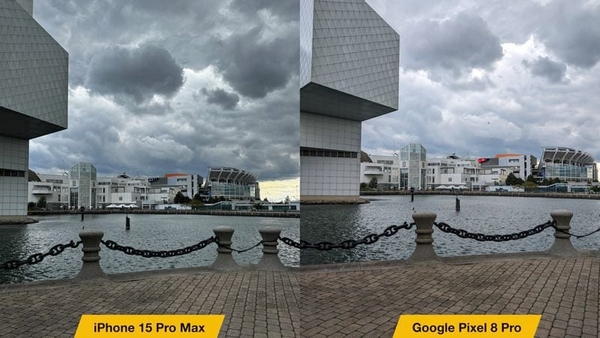 Độ bão hòa và tương phản màu sắc trong bức ảnh chụp từ iPhone 15 Pro Max tốt hơn Pixel 8 Pro