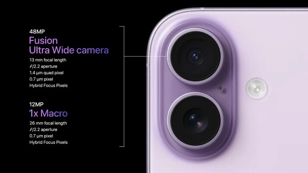 Camera sau của iPhone 17 sử dụng cảm biến 48MP Fusion Main
