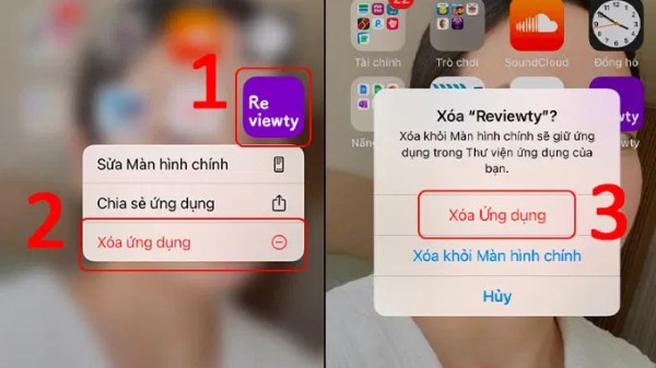 Chọn Xóa ứng dụng